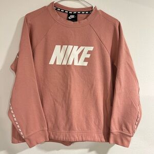 Nike Pink Sweatshirt with White Logo